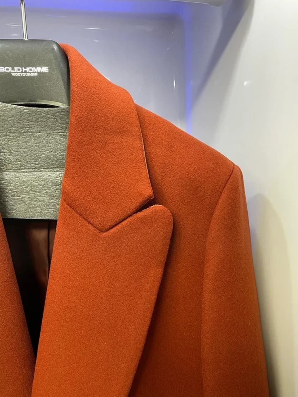 우영미 오렌지 캐시미어 오버핏 코트 46사이즈 상품이미지3