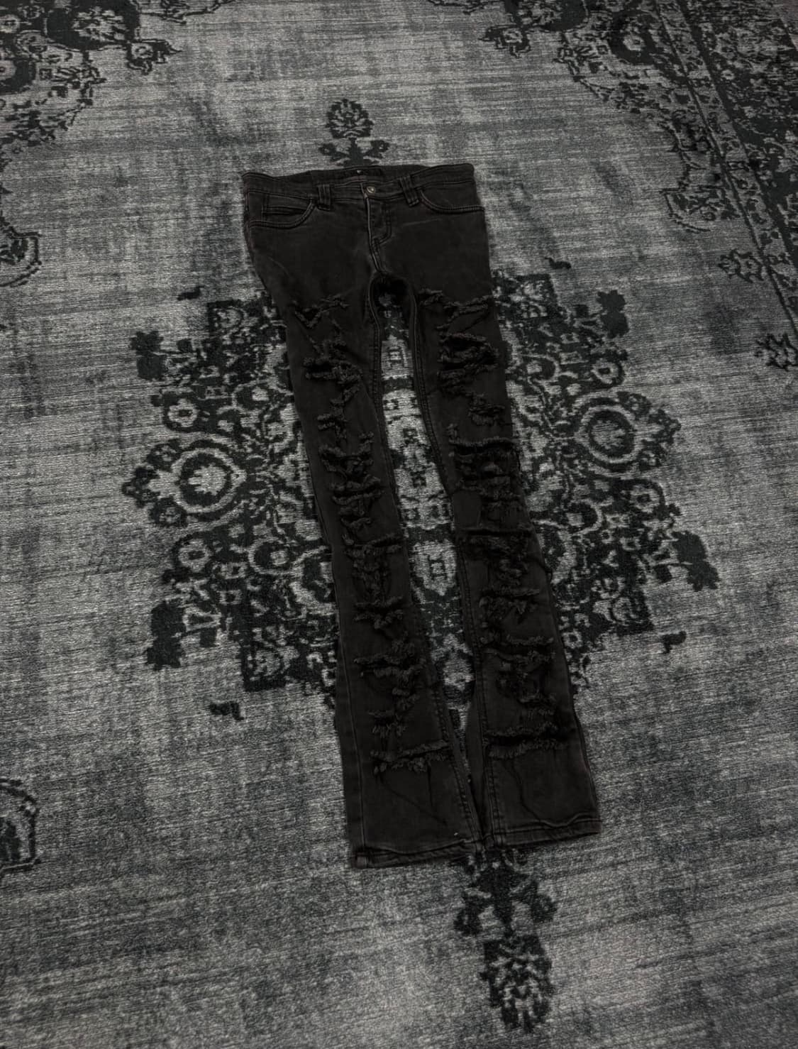 No id 00s distressed slim denim pants 상품이미지1
