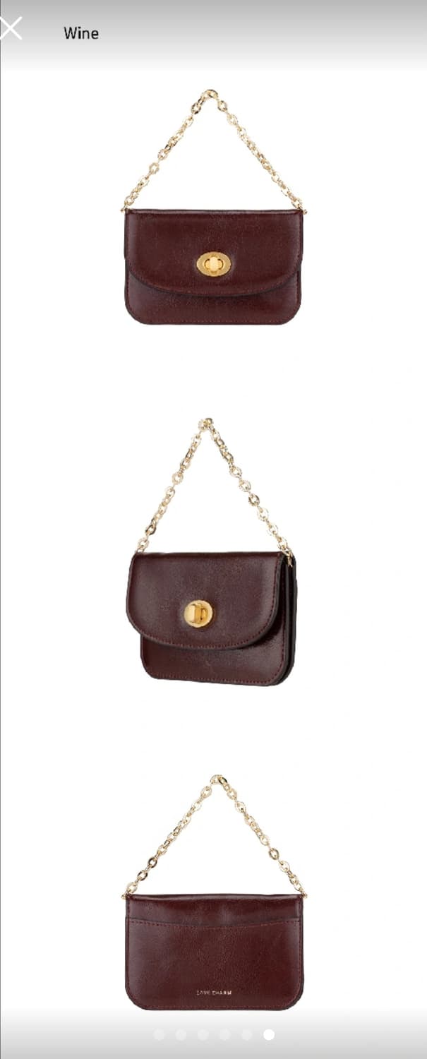 러브참 비키 체인 월렛백 - 자주색 [정품 미사용] 상품이미지6