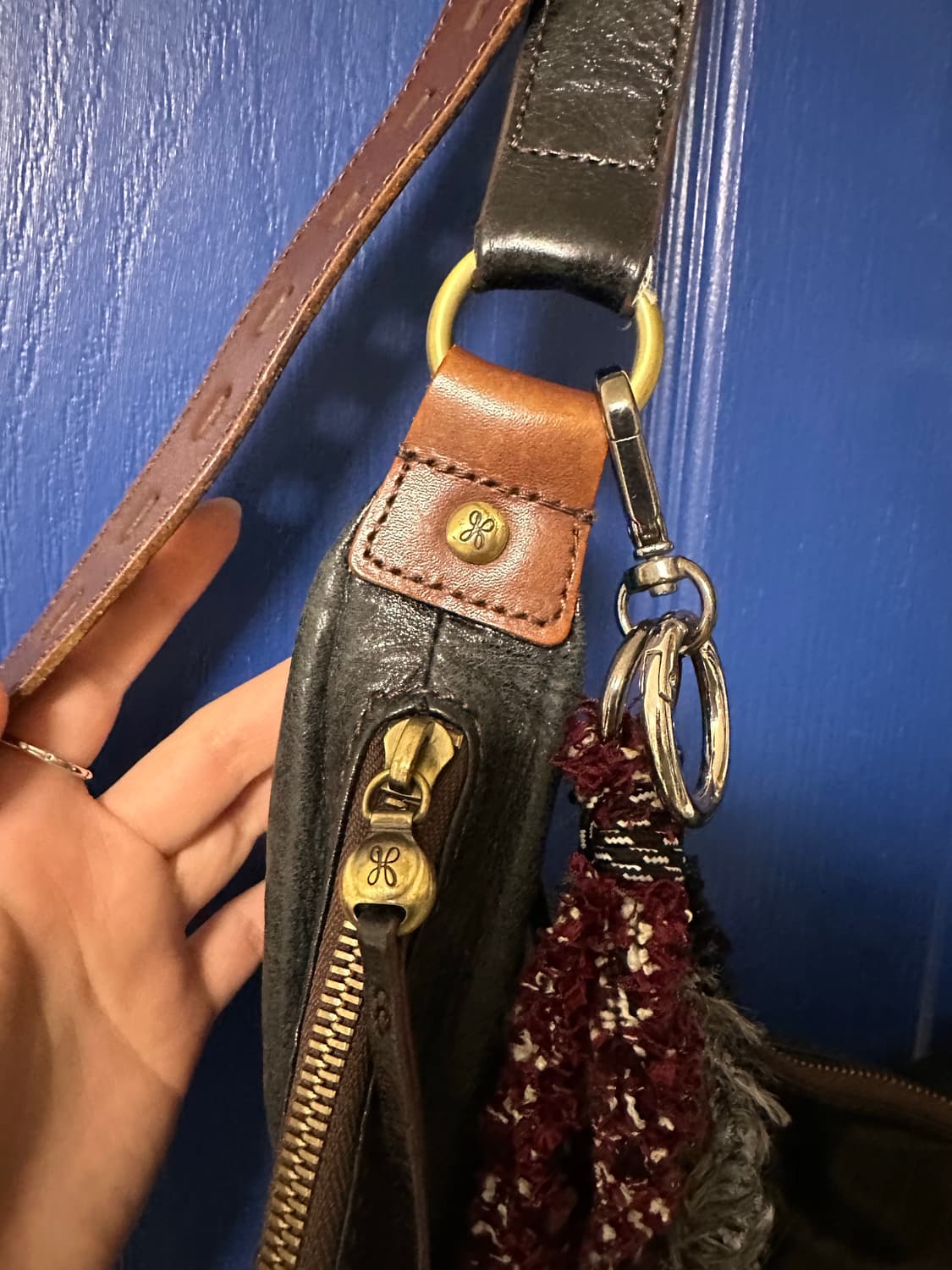 빈티지 레더 웨스턴 호보백 상품이미지2