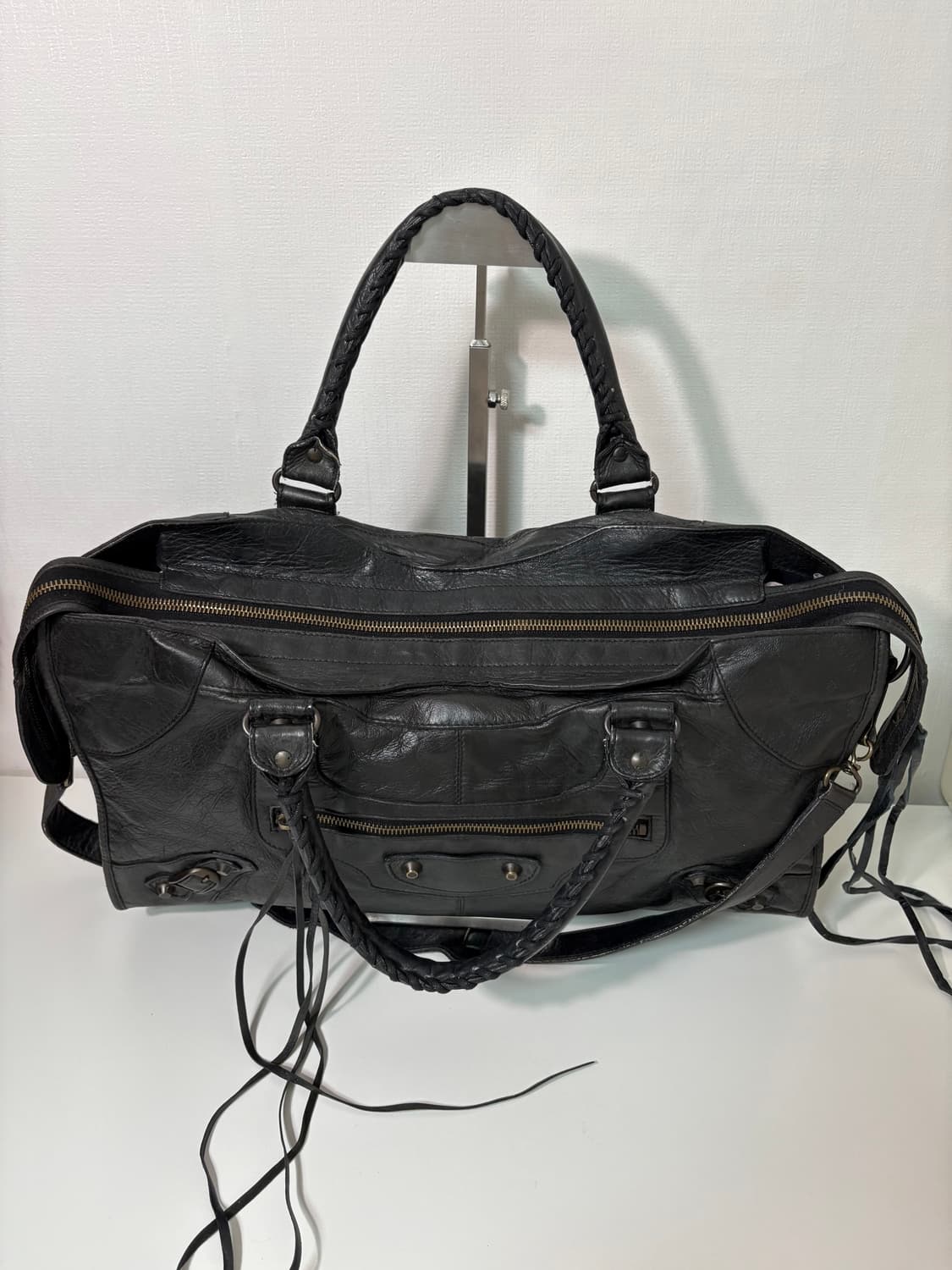 발렌시아가 파트타임 모터백 블랙 상품이미지5