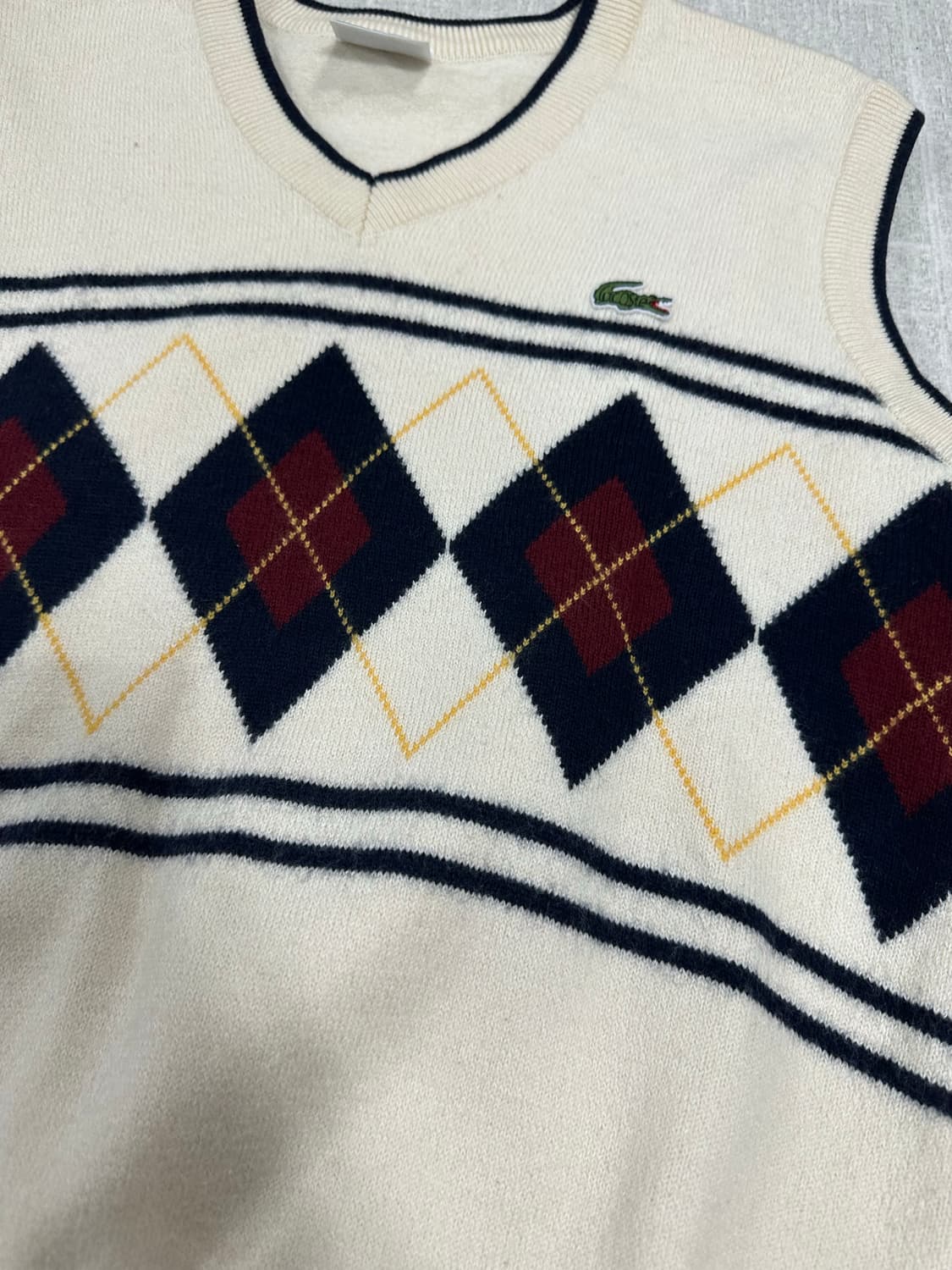 90's 서광 라코스테 니트 조끼  상품이미지5