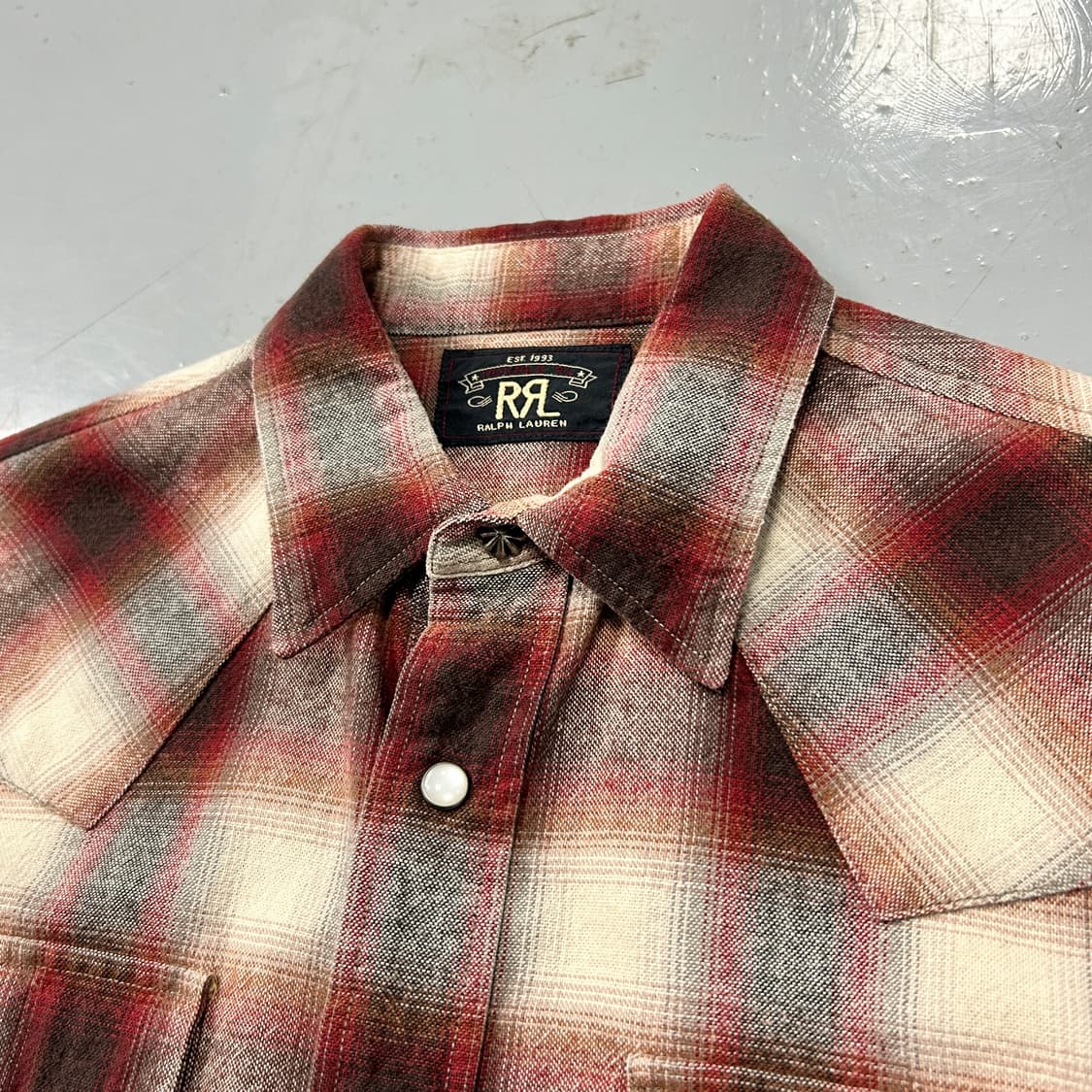 더블알엘 옴브레 웨스턴 셔츠 상품이미지1