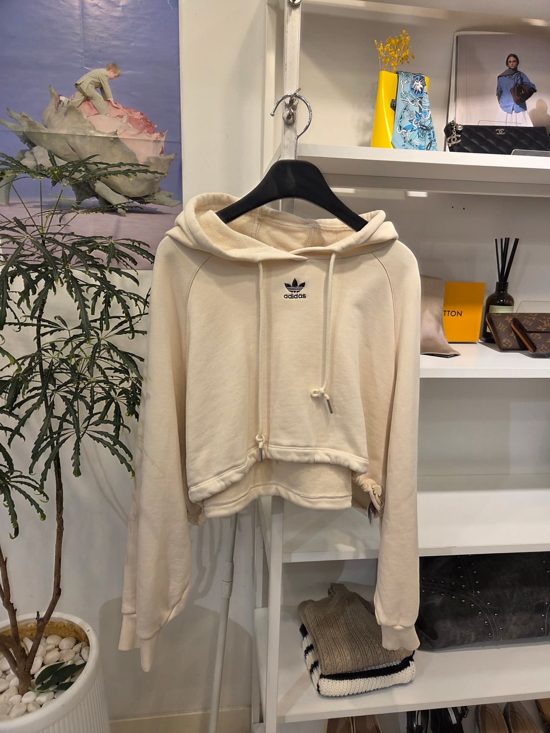 아디다스 크롭 후드티 베스트 세트 상품이미지3