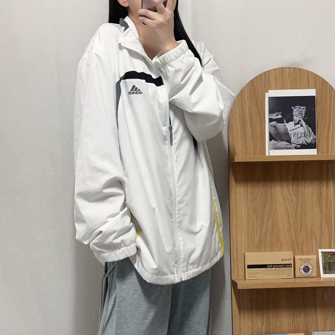 [정품] 아디다스 화이트 그레이삼선 바막 [ 115 ] 상품이미지2