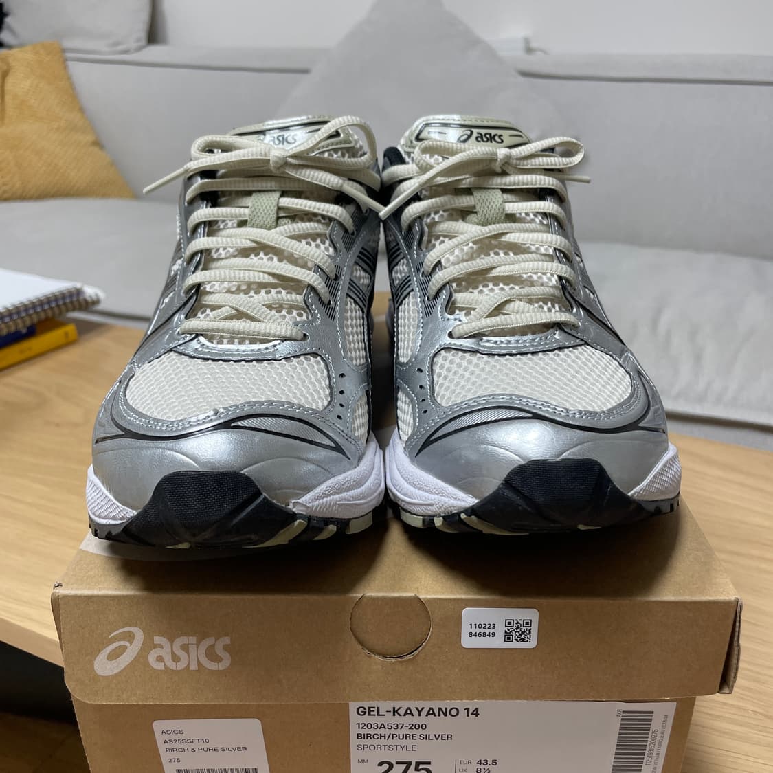 아식스 젤카야노14 버치퓨어실버 275 상품이미지3