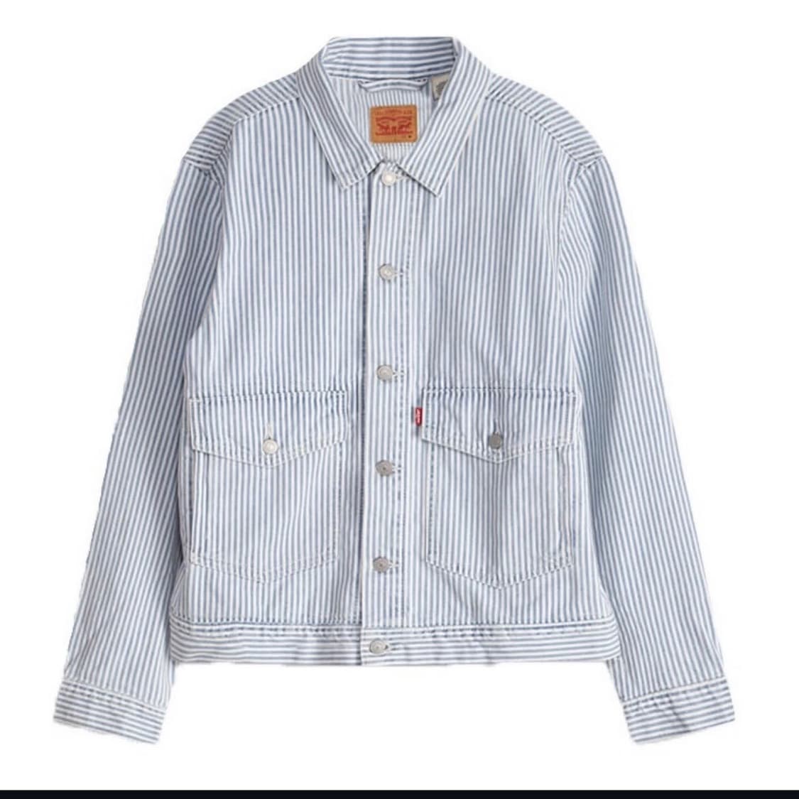 [M] 리바이스 핀스트라이프 레일로드 히코리 트러커 데님 자켓 상품이미지10