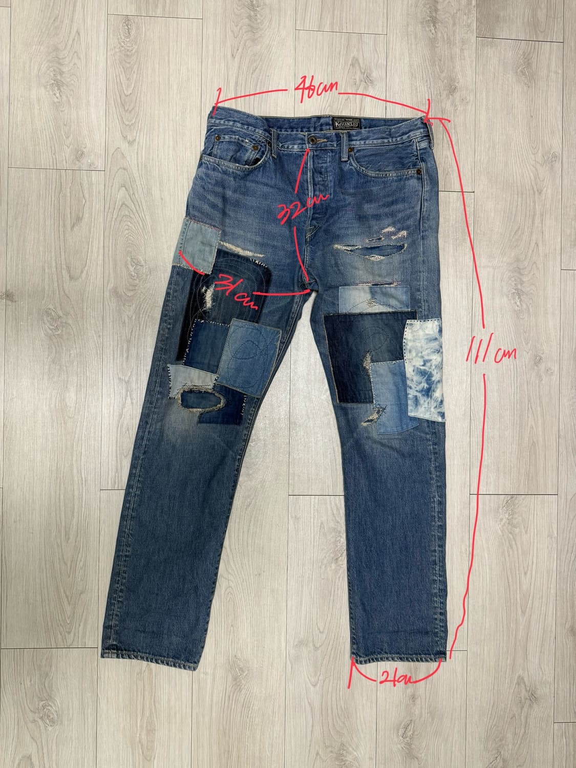 캐피탈 14온즈 데님 5P 몽키 시스코 인디고 36 상품이미지2