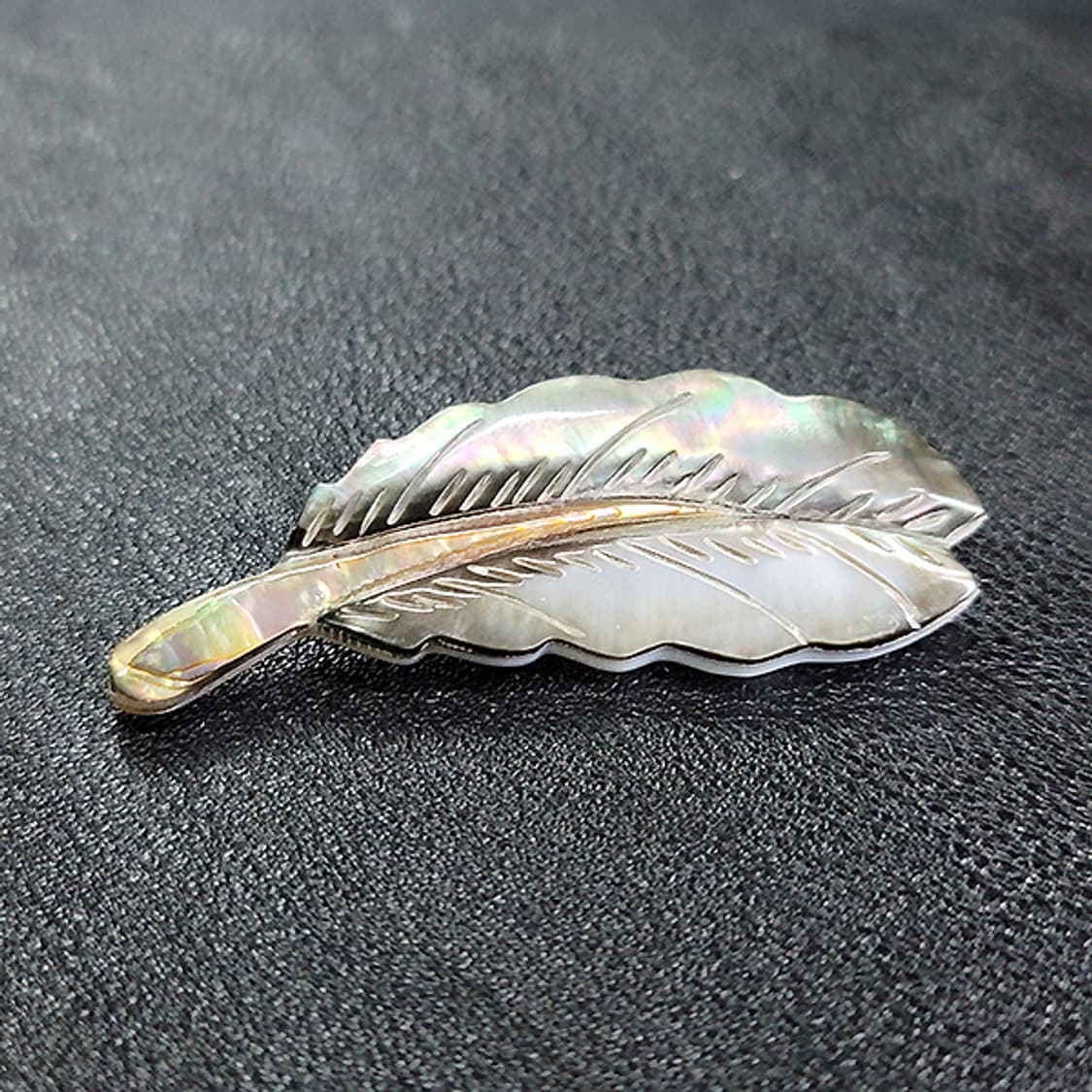 Aris 브로치 남자 여자 엔틱 빈티지 명품 자연 잎사귀 자개 상품이미지1