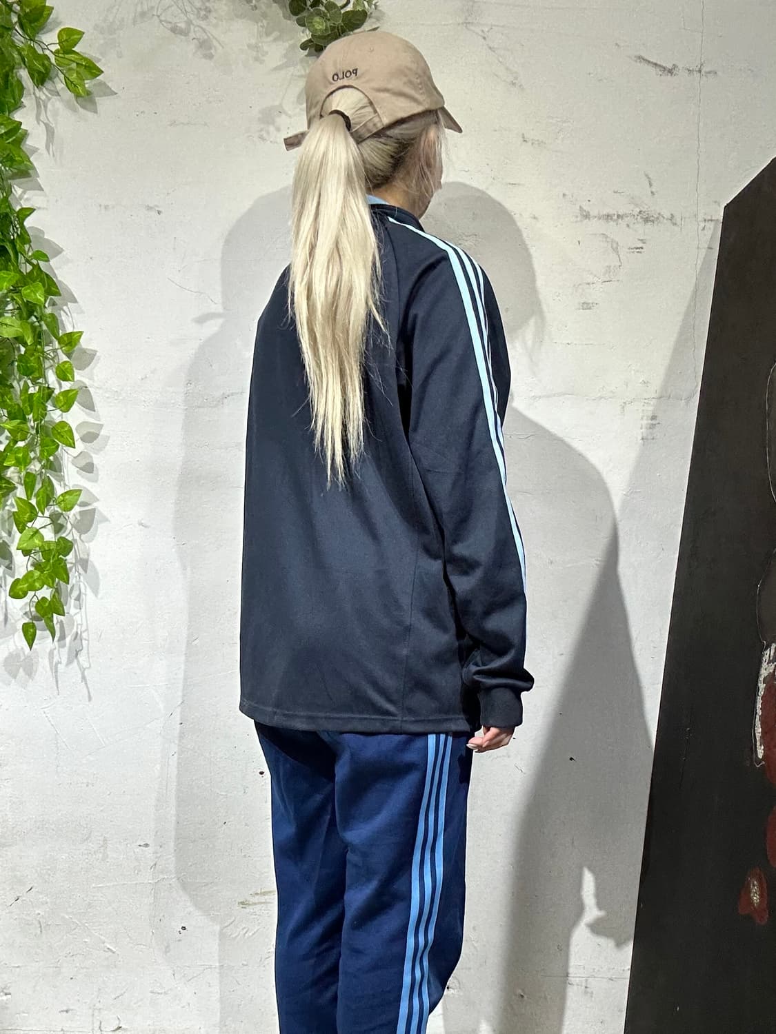 아디다스 네이비 블루 삼선 트랙탑 져지 M 상품이미지3