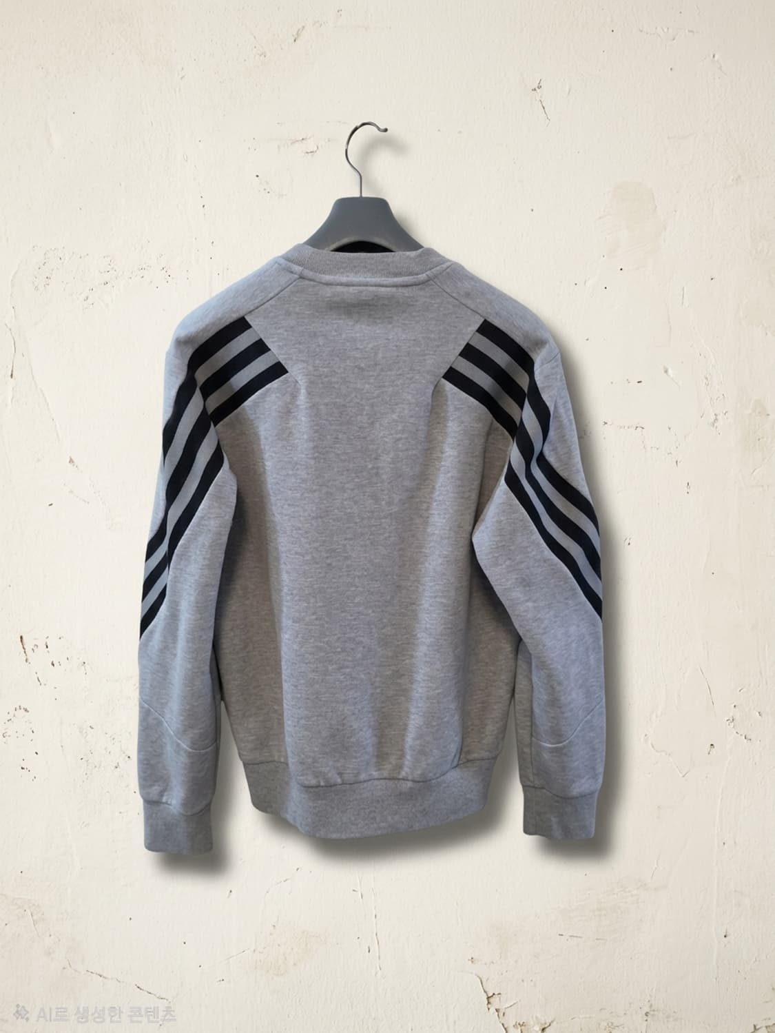 아디다스 삼선 회색 맨투맨 티셔츠 S 상품이미지2