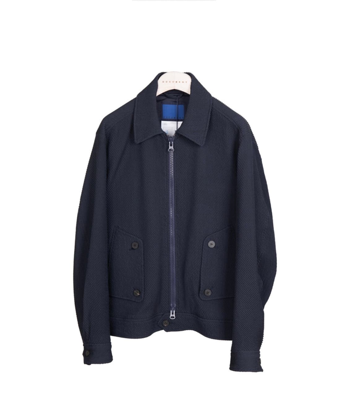 NAVY STRETCHED TWILL HARRINGTON JACKET  상품이미지1