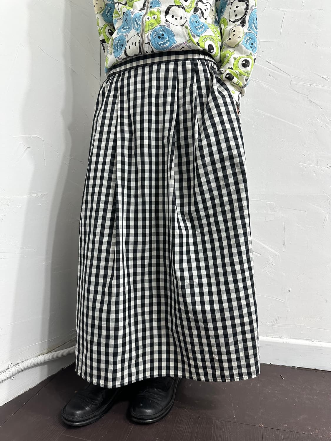 gu check long skirt 상품이미지2