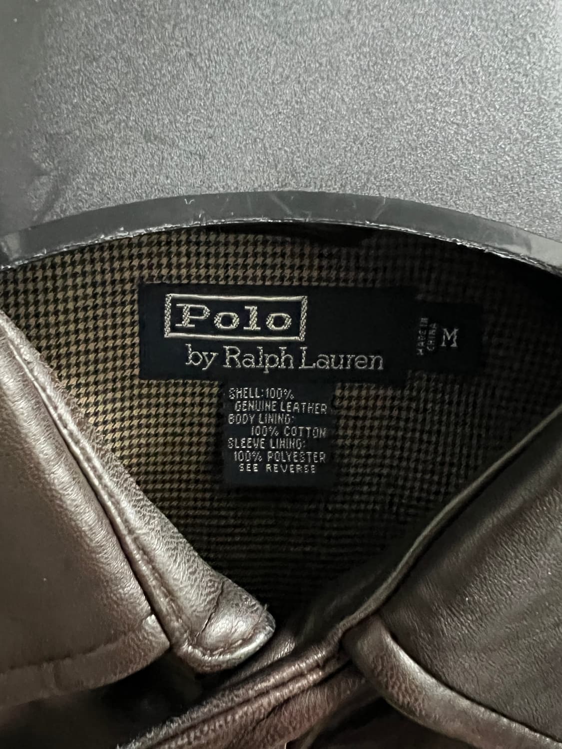 택포28) 폴로 랄프로렌 맥스웰 램스킨 레더 가죽자켓 브라운 M 상품이미지3