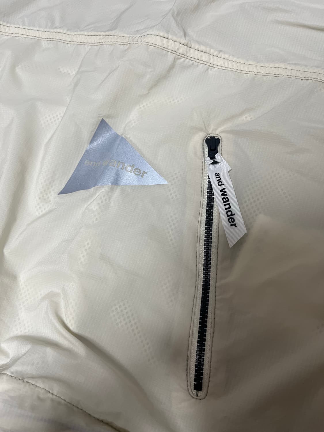앤드원더 퍼텍스 윈드 티셔츠 오프화이트 라지사이즈 Pertex wind 상품이미지8