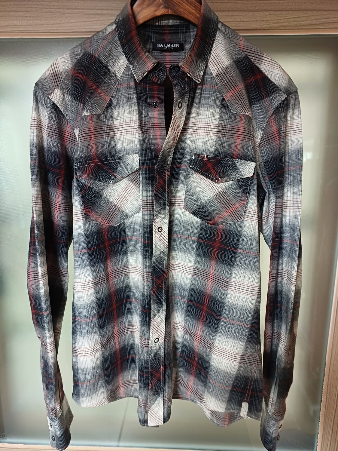 Balmain 2010 AW 발망 카우보이 셔츠 데카르넹 플란넬 체크셔츠 상품이미지5