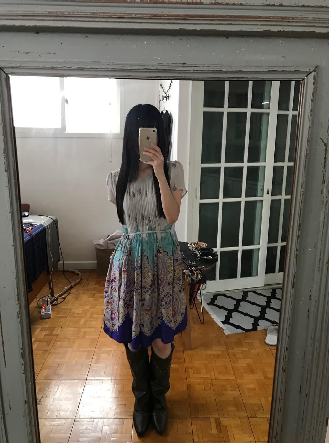  vintage pattern one-piece  상품이미지4