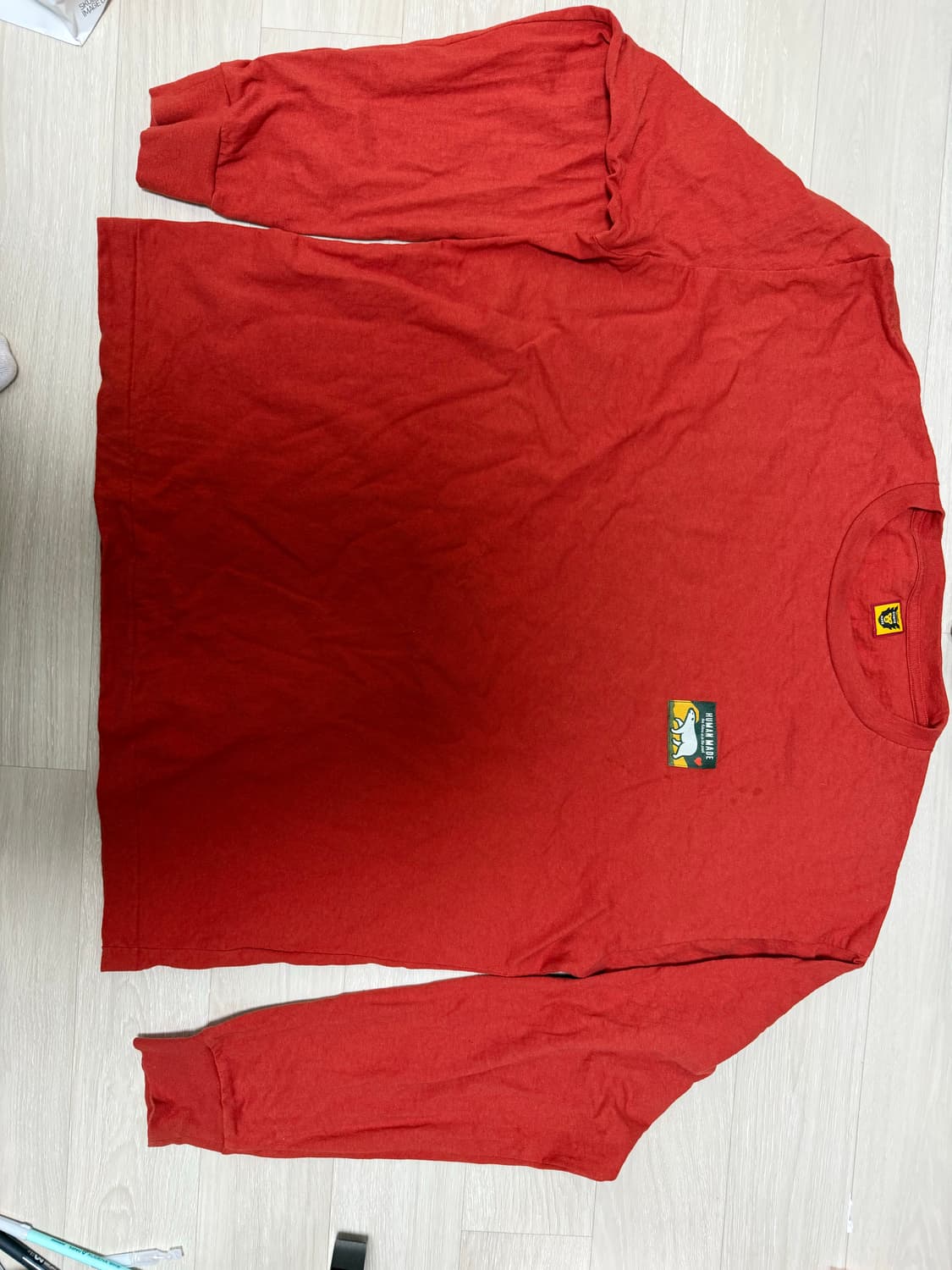 휴먼메이드 그래픽 롱슬리브 티셔츠 레드 상품이미지2