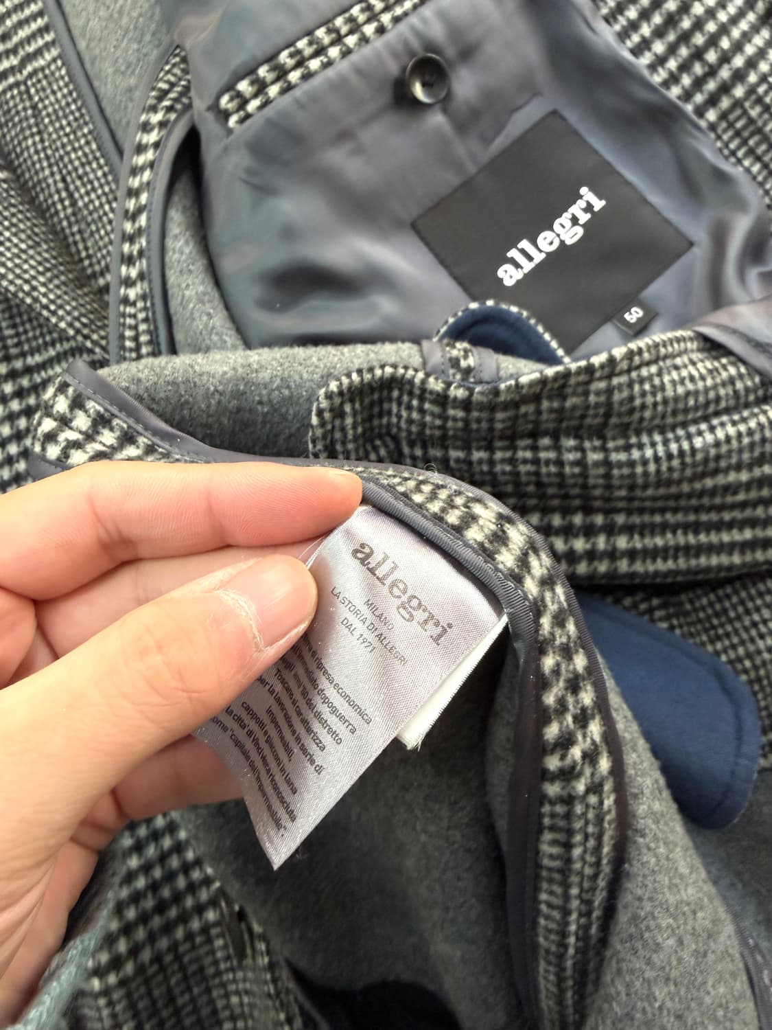 .50/ 알레그리 캐시미어 블랜딩 글렌체크 코트 상품이미지9