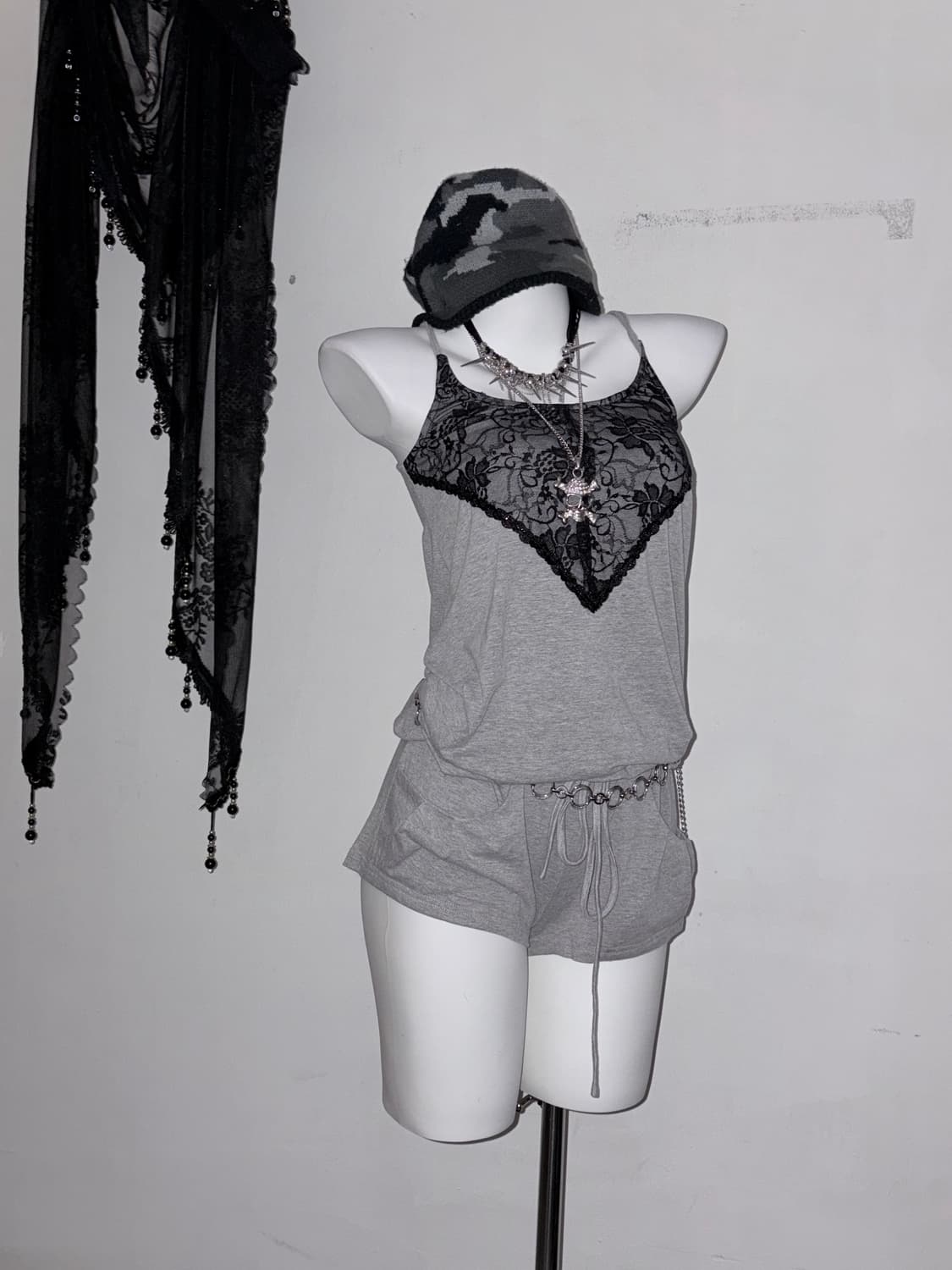 00s 후들핏 무채색 갸루 코디🖤 y2k 시부야 걀 서클 st 상품이미지5