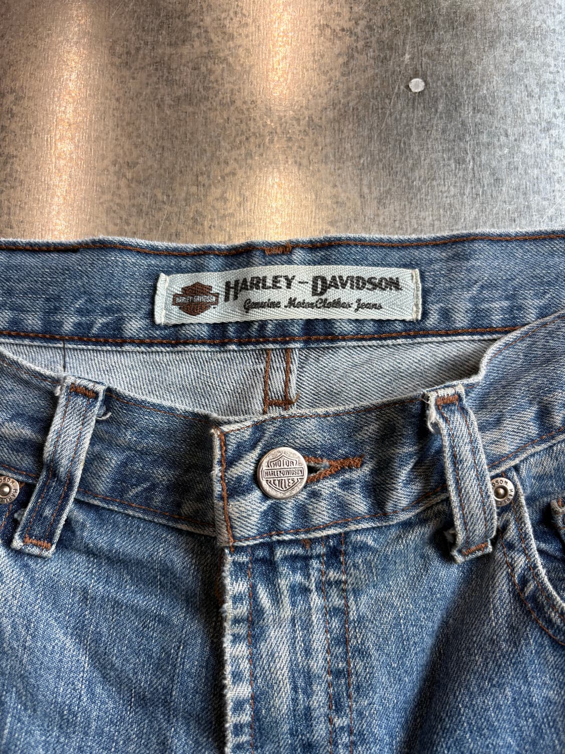 00s 할리 데이비슨 빈티지 데님 팬츠 상품이미지5