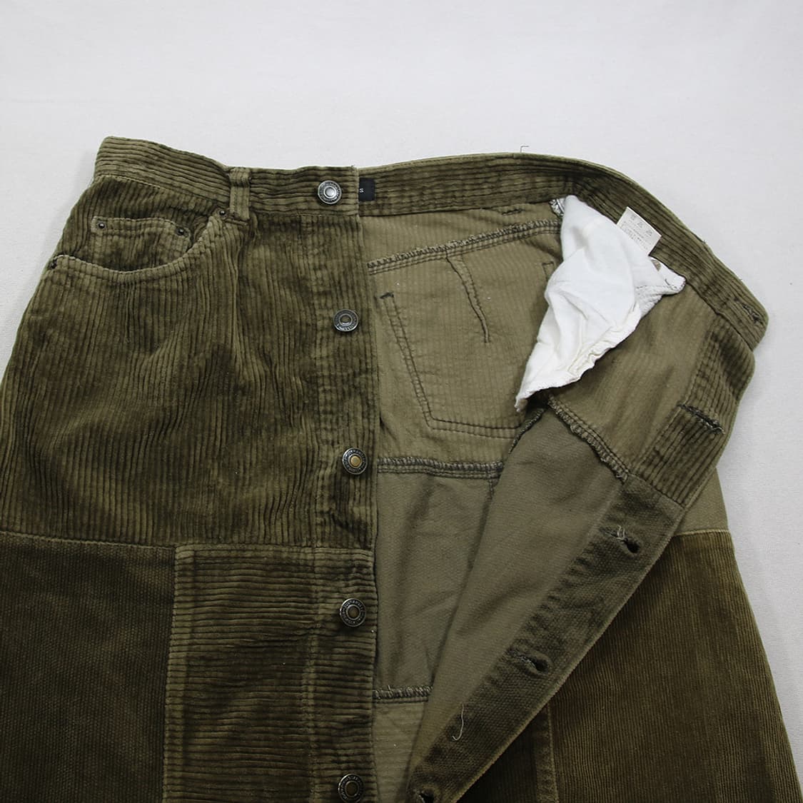 jouer aux echecs 패치워크 코듀로이 스커트 (여성용 25) 상품이미지4