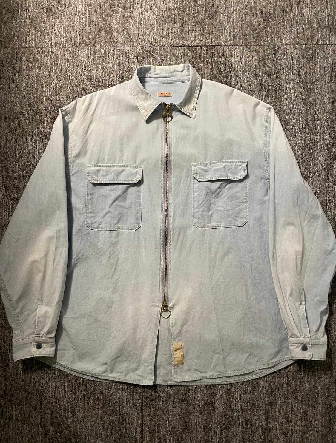 캐피탈 샴브레이 드리즐러 워크 셔츠 [M / 105] 상품이미지2