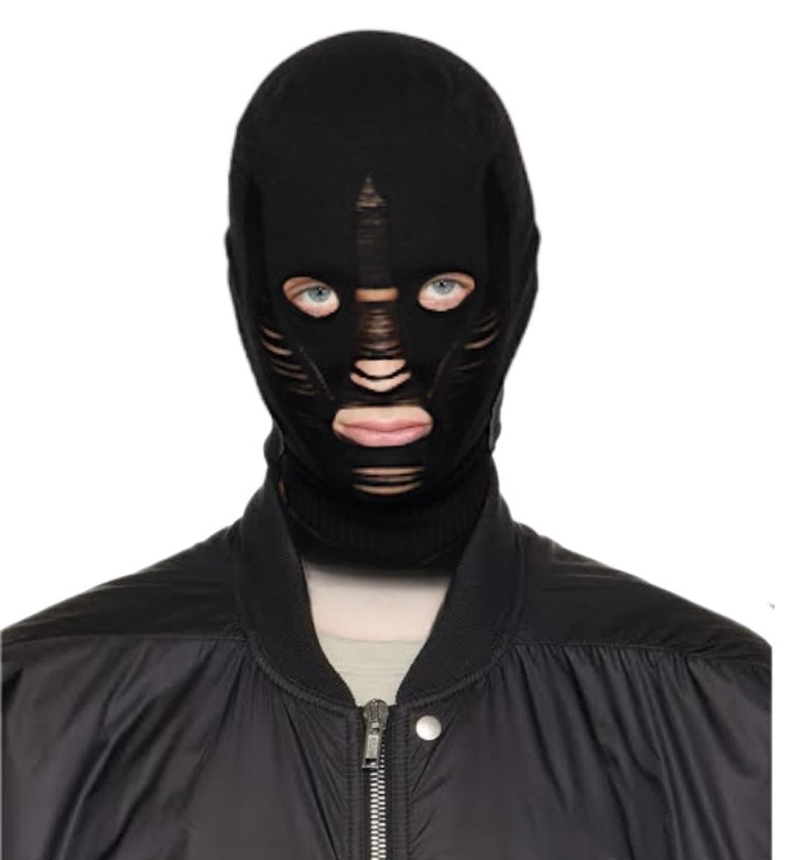 릭오웬스 25ss 런웨이 헐리웃 스컬 바라클라바 블랙 상품이미지1