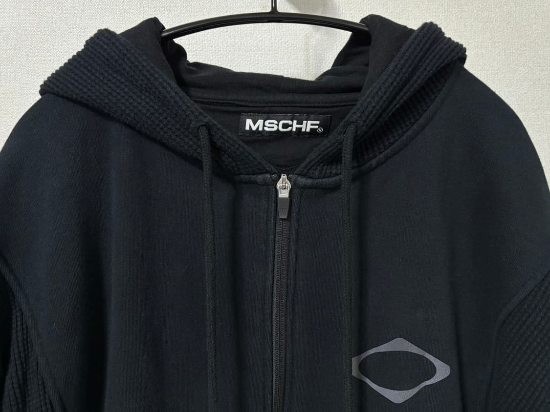 (L) 미스치프 와플 후드집업 블랙 상품이미지3