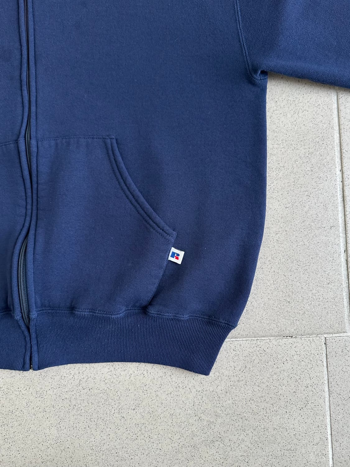 90s 빈티지 러셀 후드집업 네이비 L USA 상품이미지3