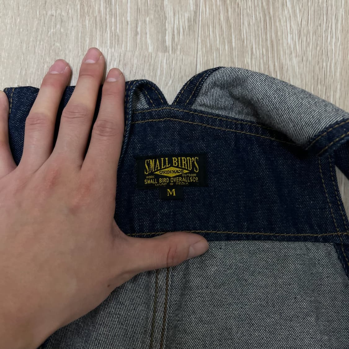 스몰버드 워크웨어 데님 오버롤 멜빵바지 M/95  상품이미지7