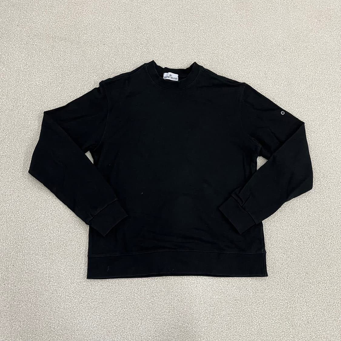 L 와펜 블랙 맨투맨 (와펜X) 0130M1 상품이미지1