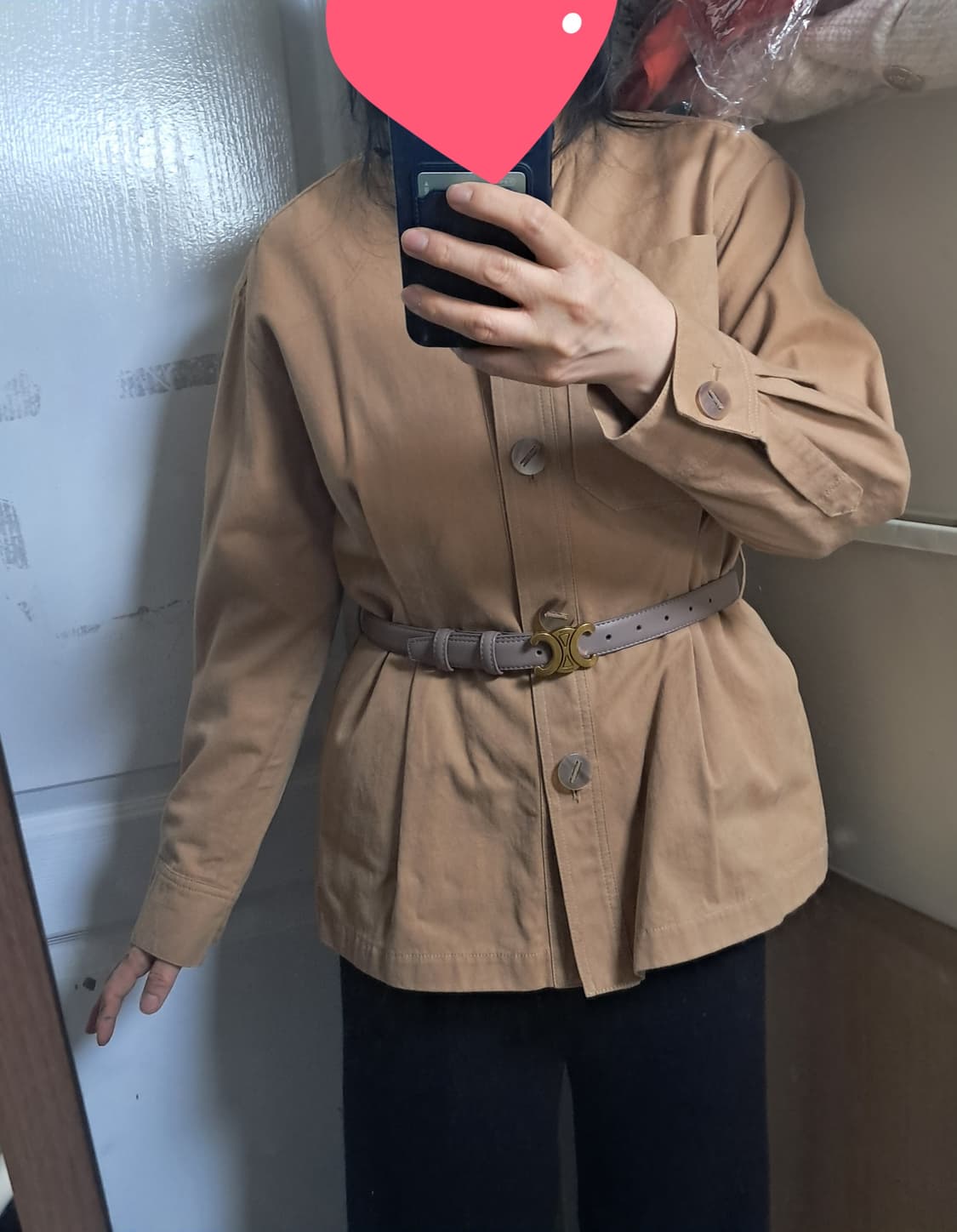 랑방컬렉션 베이지 자켓 55~66(사진속 벨트는 미포함) 상품이미지10