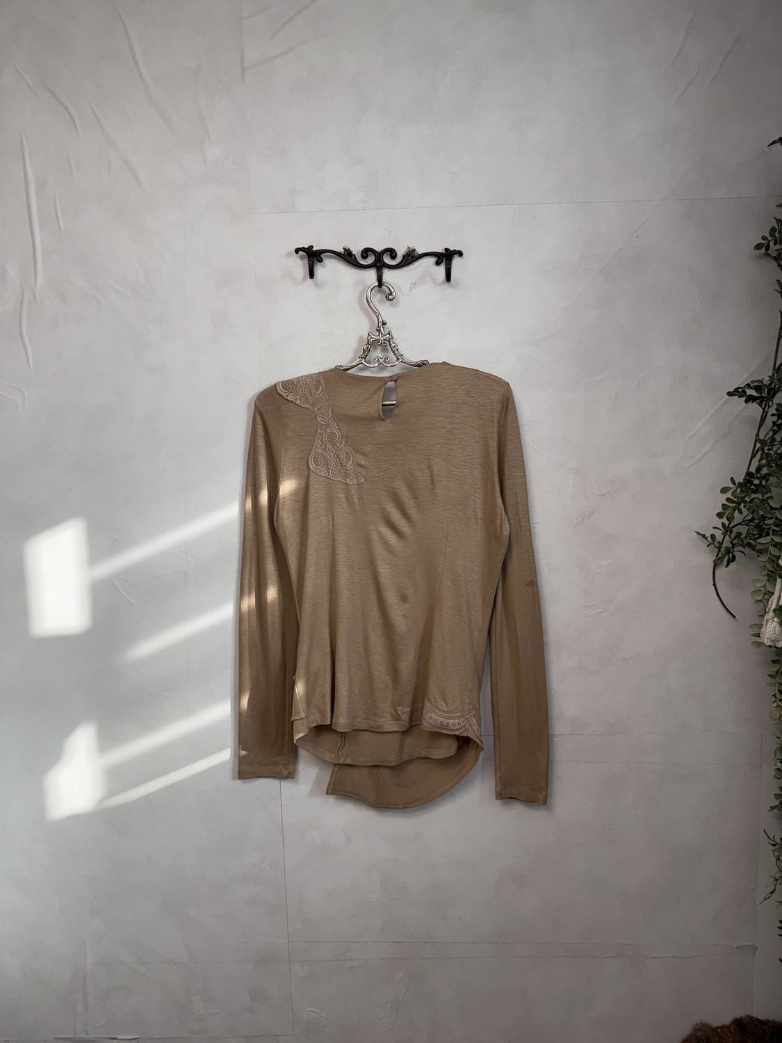 Pink beige fairy ruffle lace long sleeve 상품이미지5