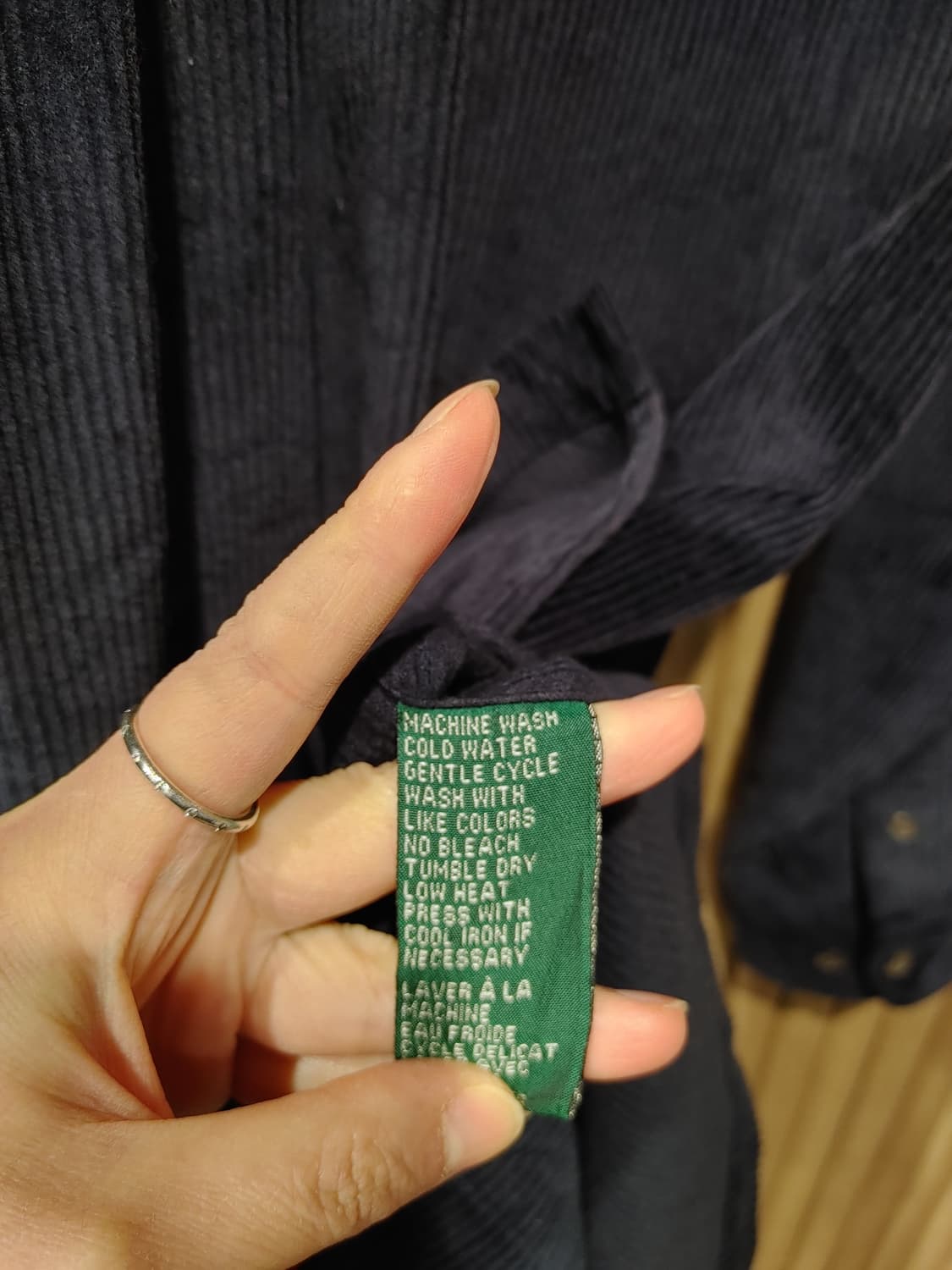 무배) 로렌 랄프로렌 네이비 코듀로이 집업셔츠 - S 상품이미지7