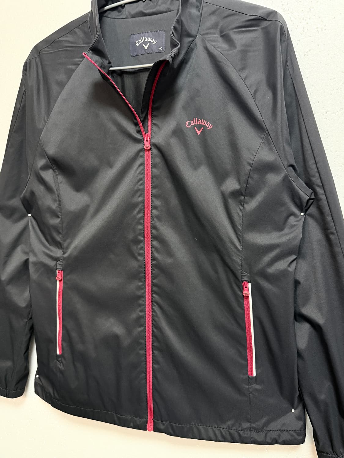 정품)캘러웨이 골프 바람막이 자켓 100 블랙 여성 골프웨어 점퍼 상품이미지3