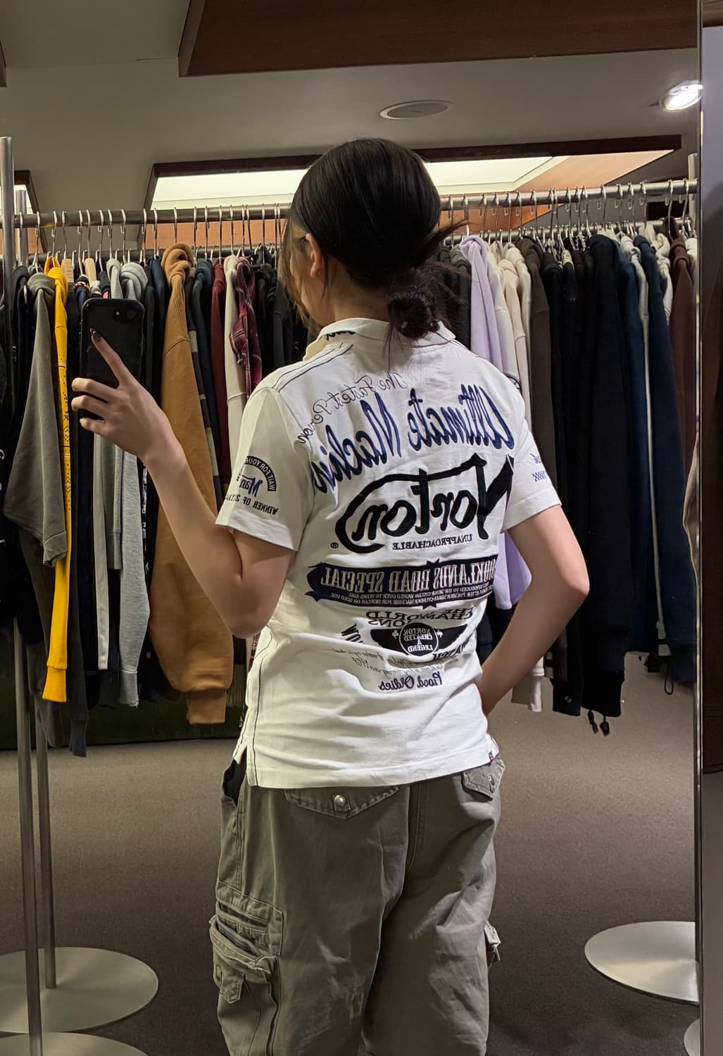 M)Norton 빈티지 화이트 후면 자수 폴로 반팔(이염) 상품이미지2