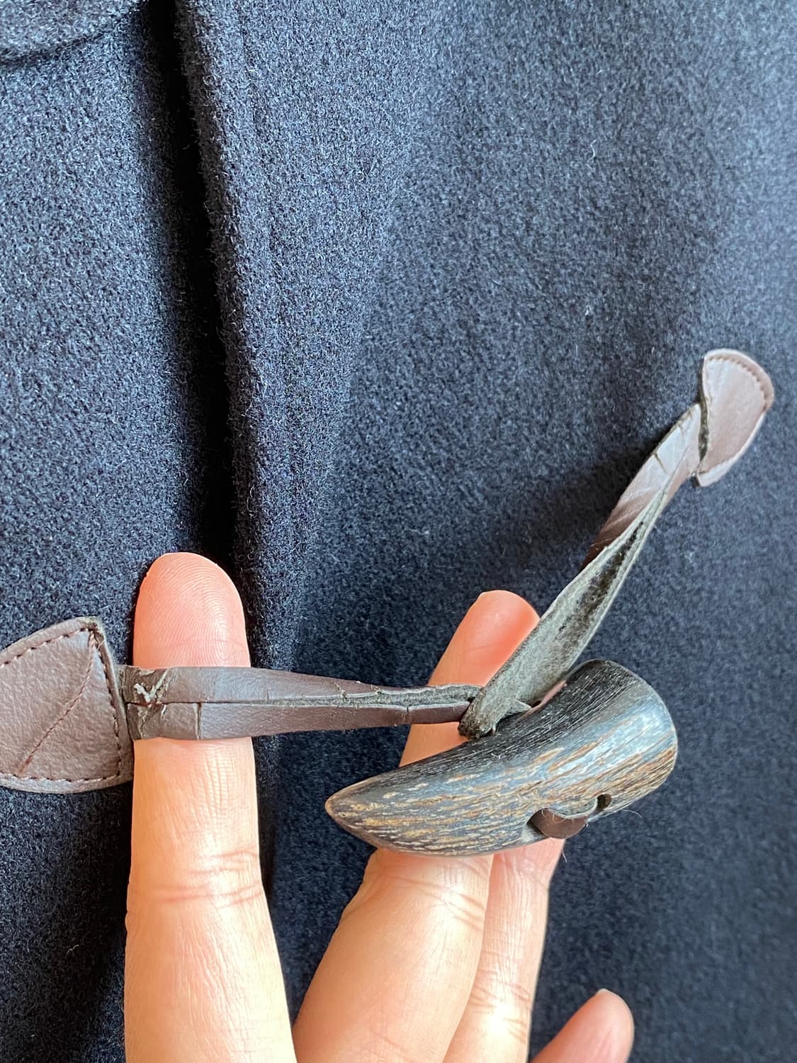 네이비 울혼방 더플코트(MEN L) 상품이미지5