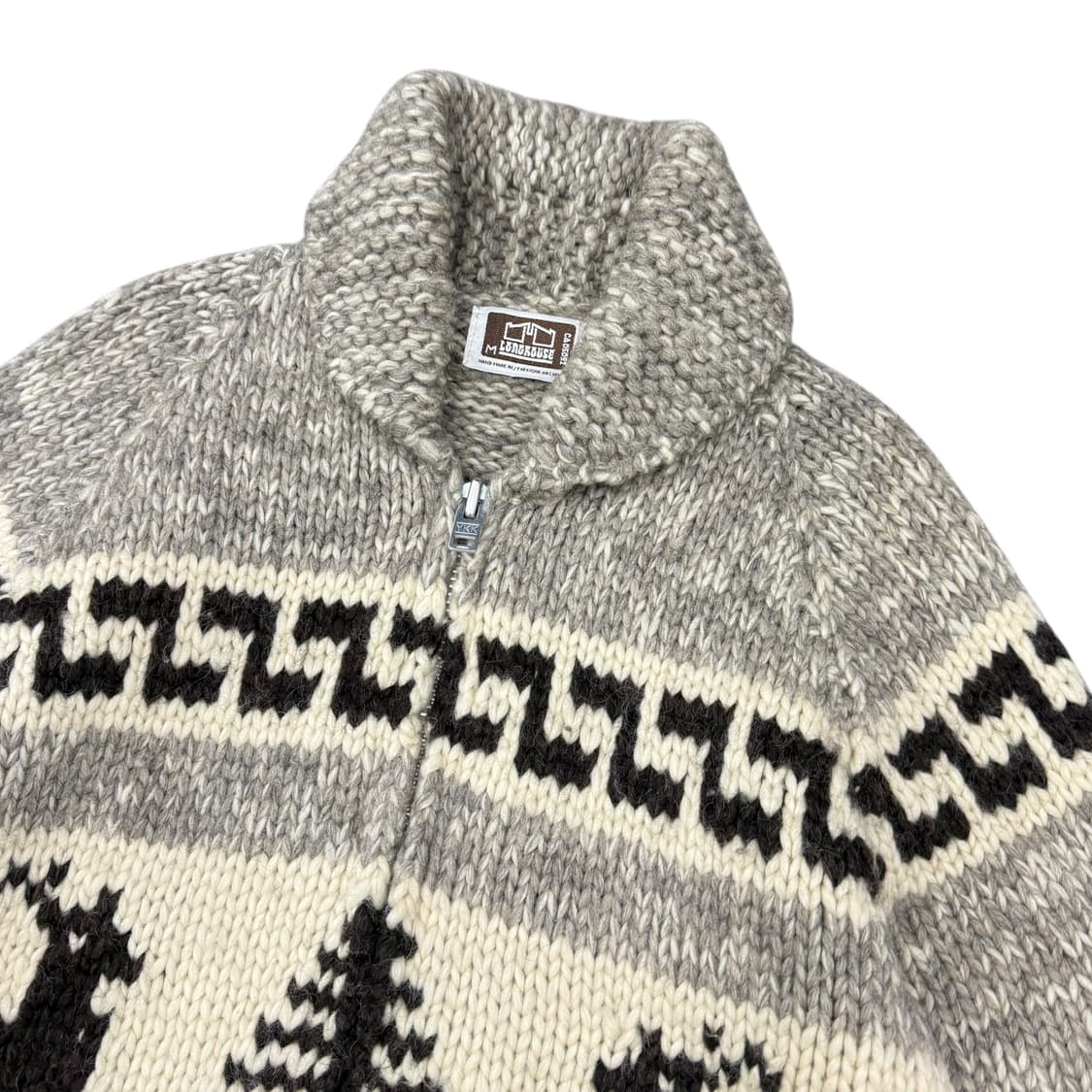 LONG HOUSE 캐나다 헤비울 코위찬 스웨터 집업 상품이미지4