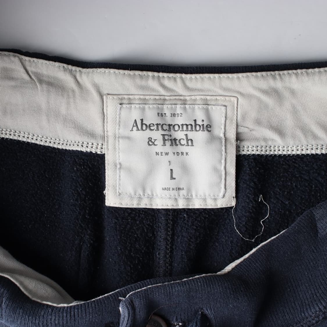 아베크롬비 네이비 컷오프 스웨트 하프 팬츠 L 상품이미지5