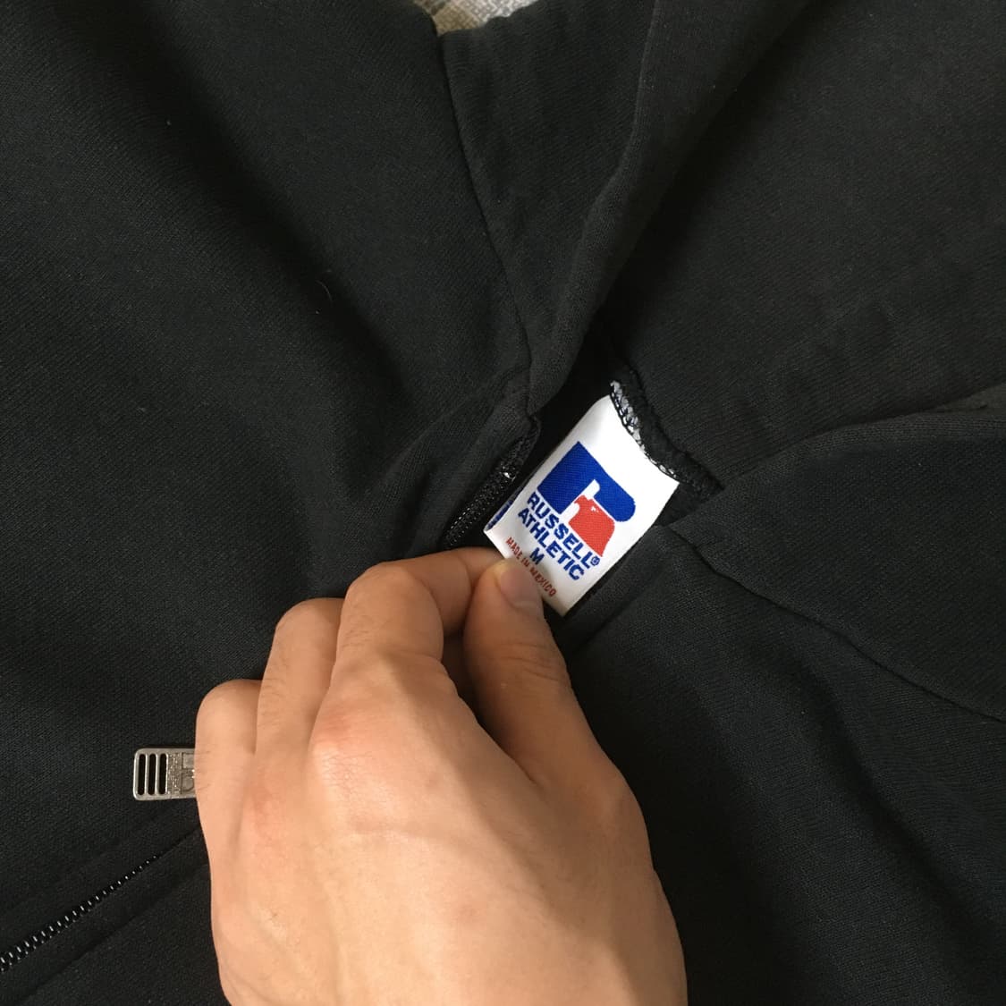 [M] 90s russell 러셀 후드집업 페이딩 블랙 상품이미지4