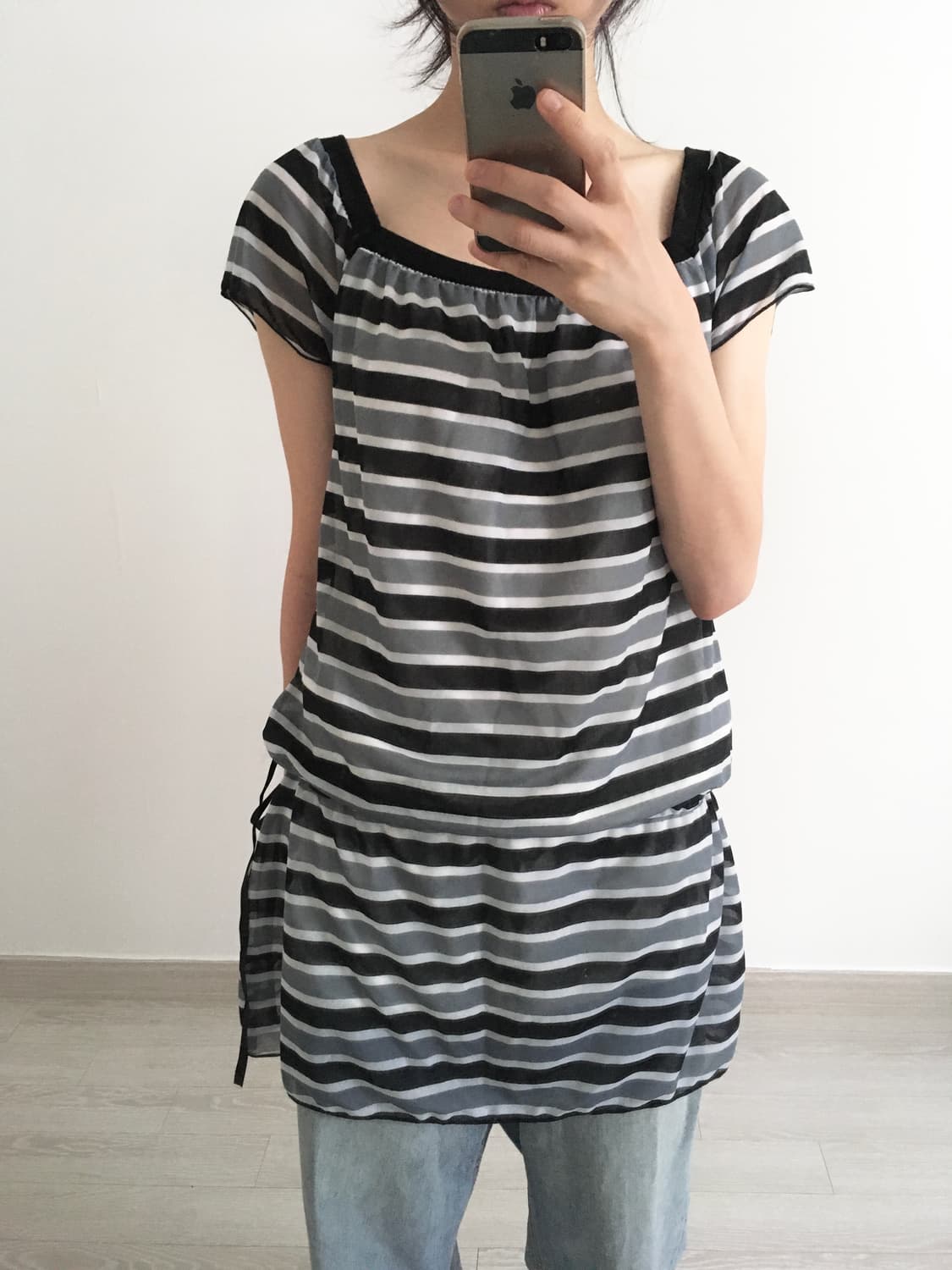 stripe sqaure mini dress 상품이미지8