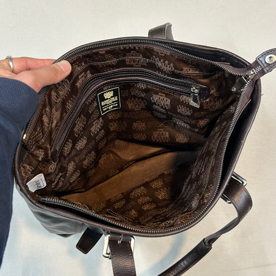 샘소나이트 딥브라운 소가죽 토트백 서류가방 브리프케이스 상품이미지6