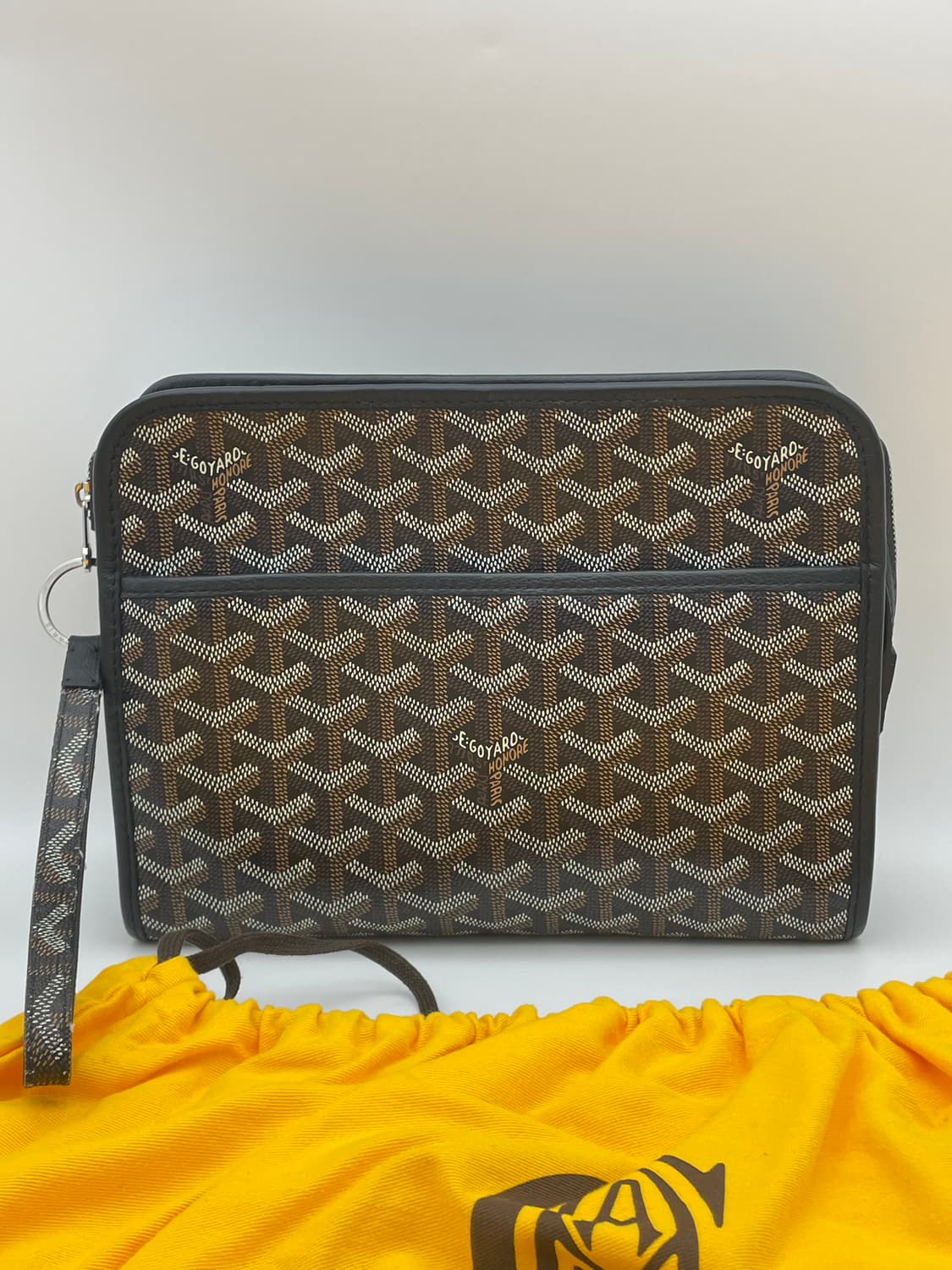 [ 새상품급 / 키링포함 ] 고야드 쥬방스 토일렛백 MM 클러치백 블랙 상품이미지2