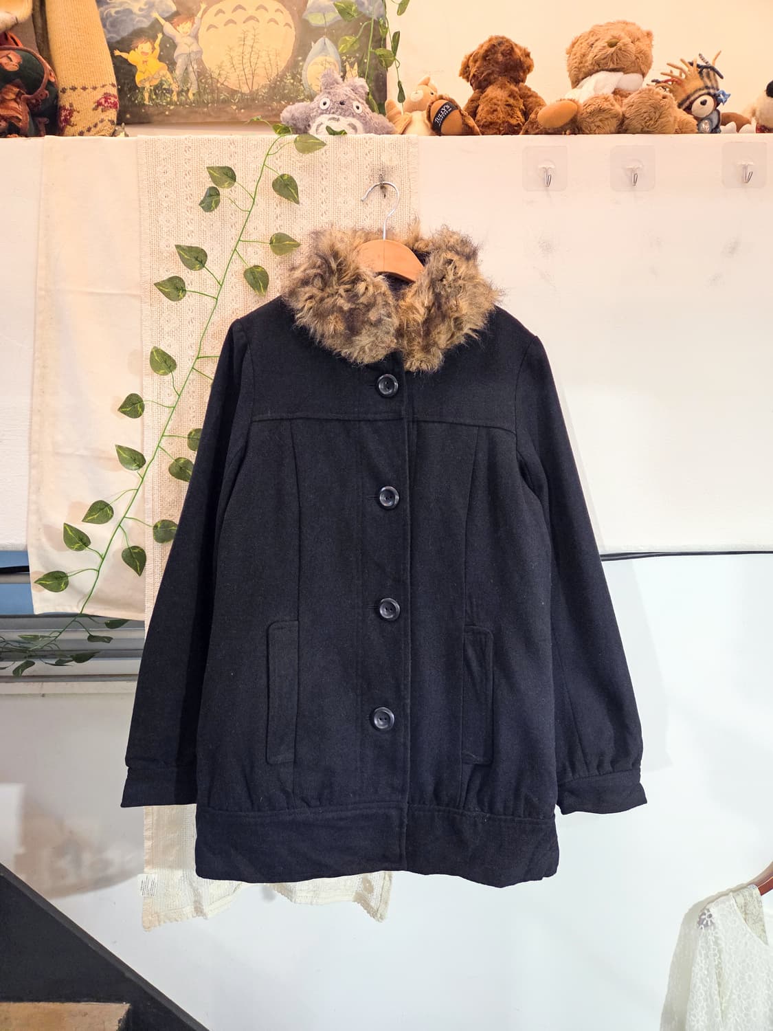 다크네이비 퍼카라 코트 상품이미지1