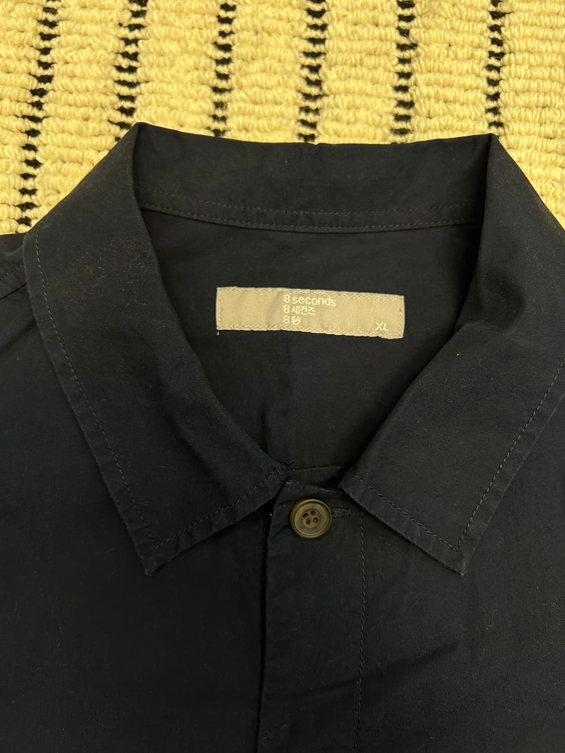 에잇세컨즈 네이비 코튼 셔츠 (새상품) 상품이미지3