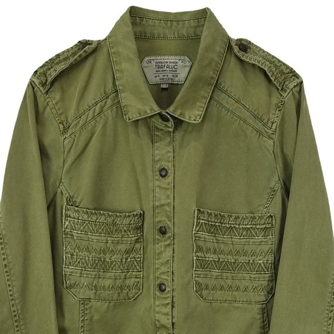 [자라] 빈티지 가공 에슨닉 패널 도킹 밀리터리 셔츠 자켓 M19798 상품이미지4