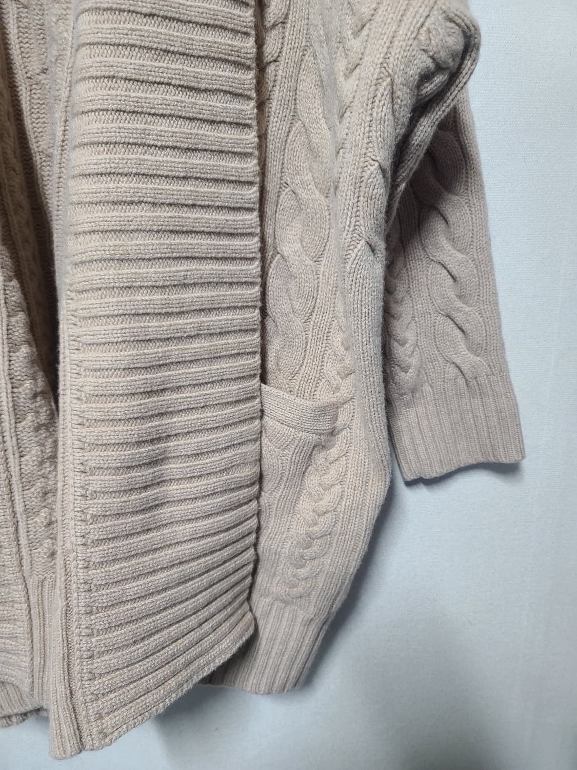 폴로 울,캐시미어 오픈 롱가디건 상품이미지3