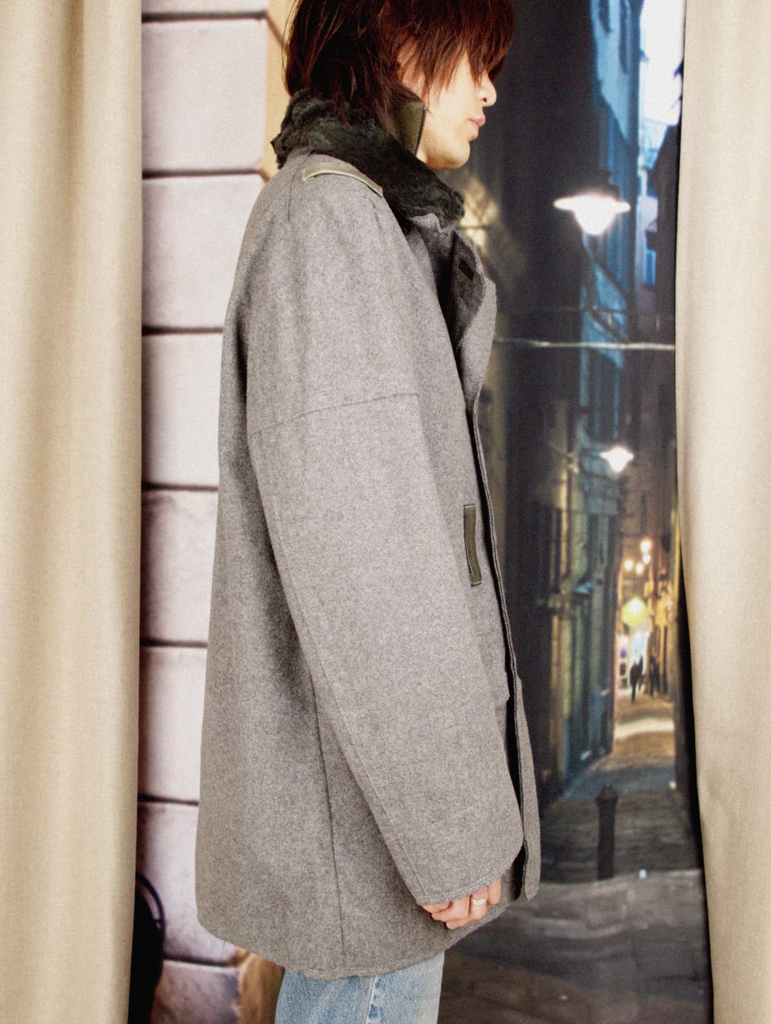 Wool Nylon Pea-coat 상품이미지4