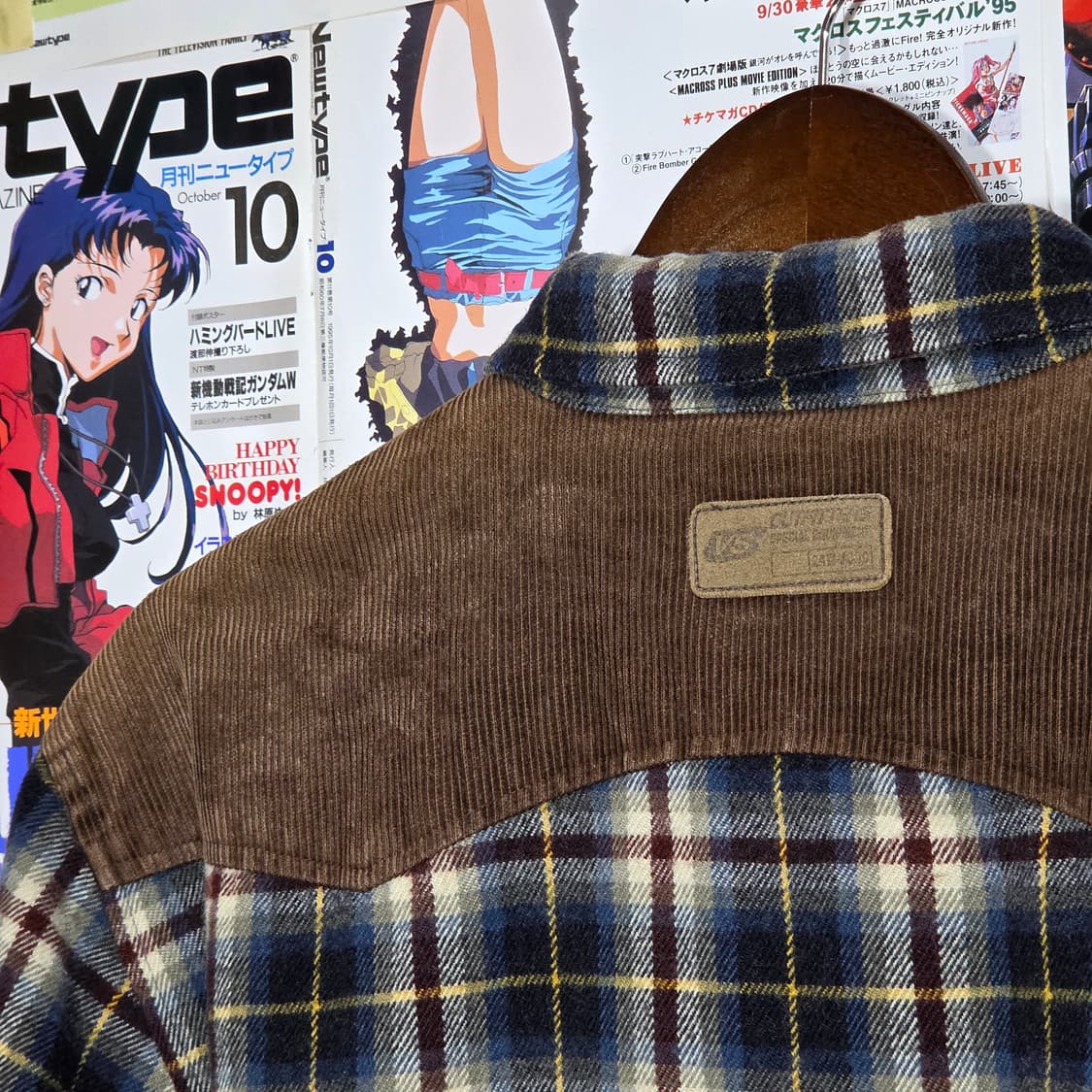 브라운 코듀로이 패치 체크 누빔 셔츠 상품이미지8